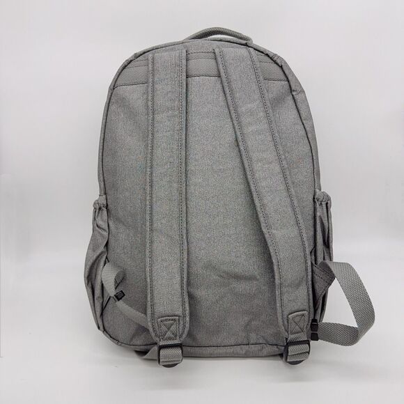 Kipling Seoul Extra Large 17" Laptop Backpack Silver Glimmer Metallic Grey NWT - Picture 3 of 8